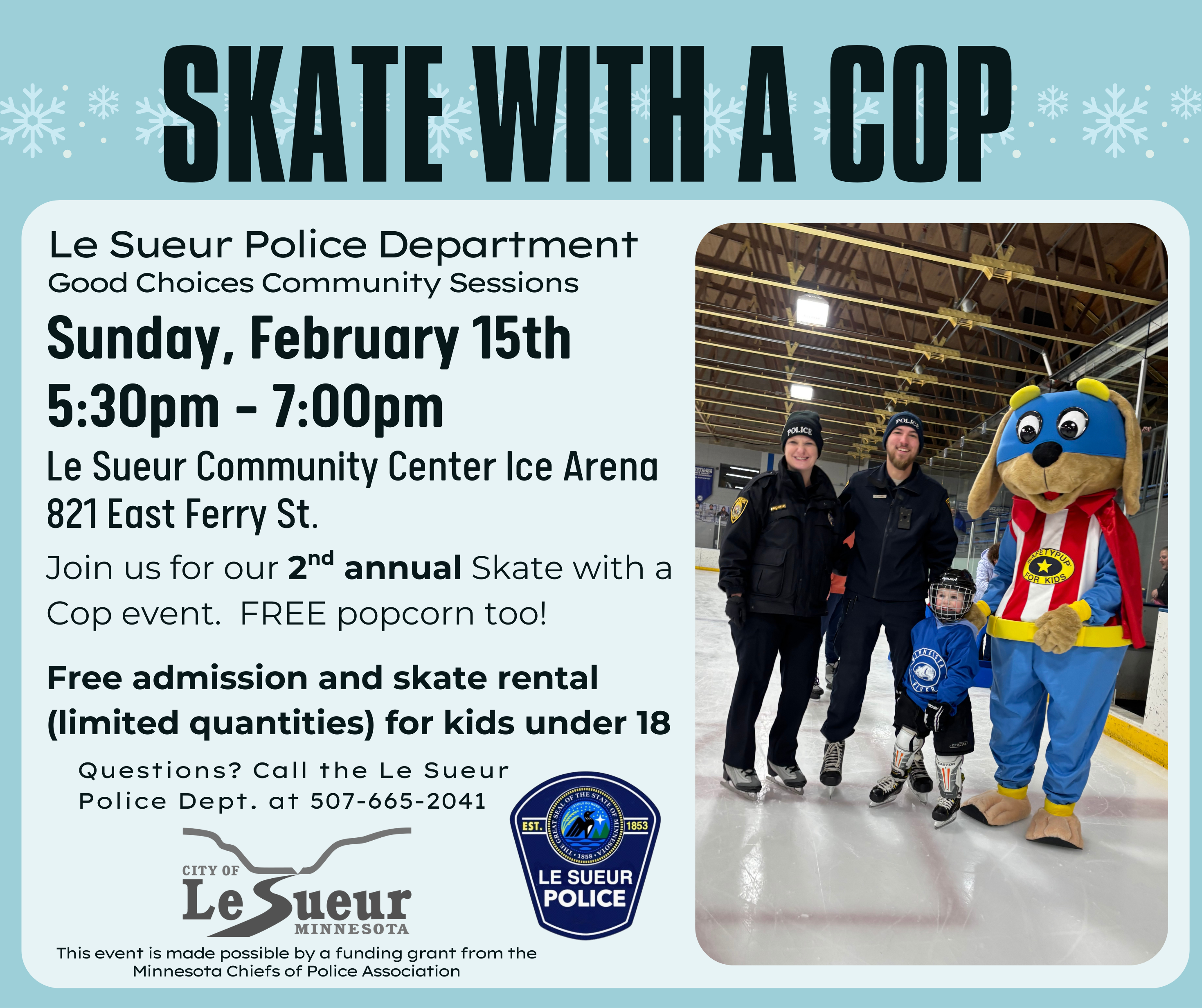 Skate With a Cop February 15, 2026